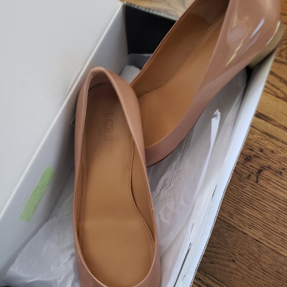| J. Crew | Lily Metallic Heel Patent Ballet Flats - Picture 5 of 6